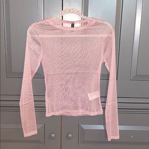sheer glittery top